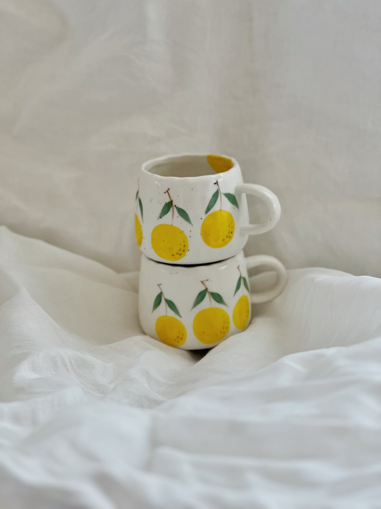 Limone Summer Citrus Ceramic Hand Painted Mug