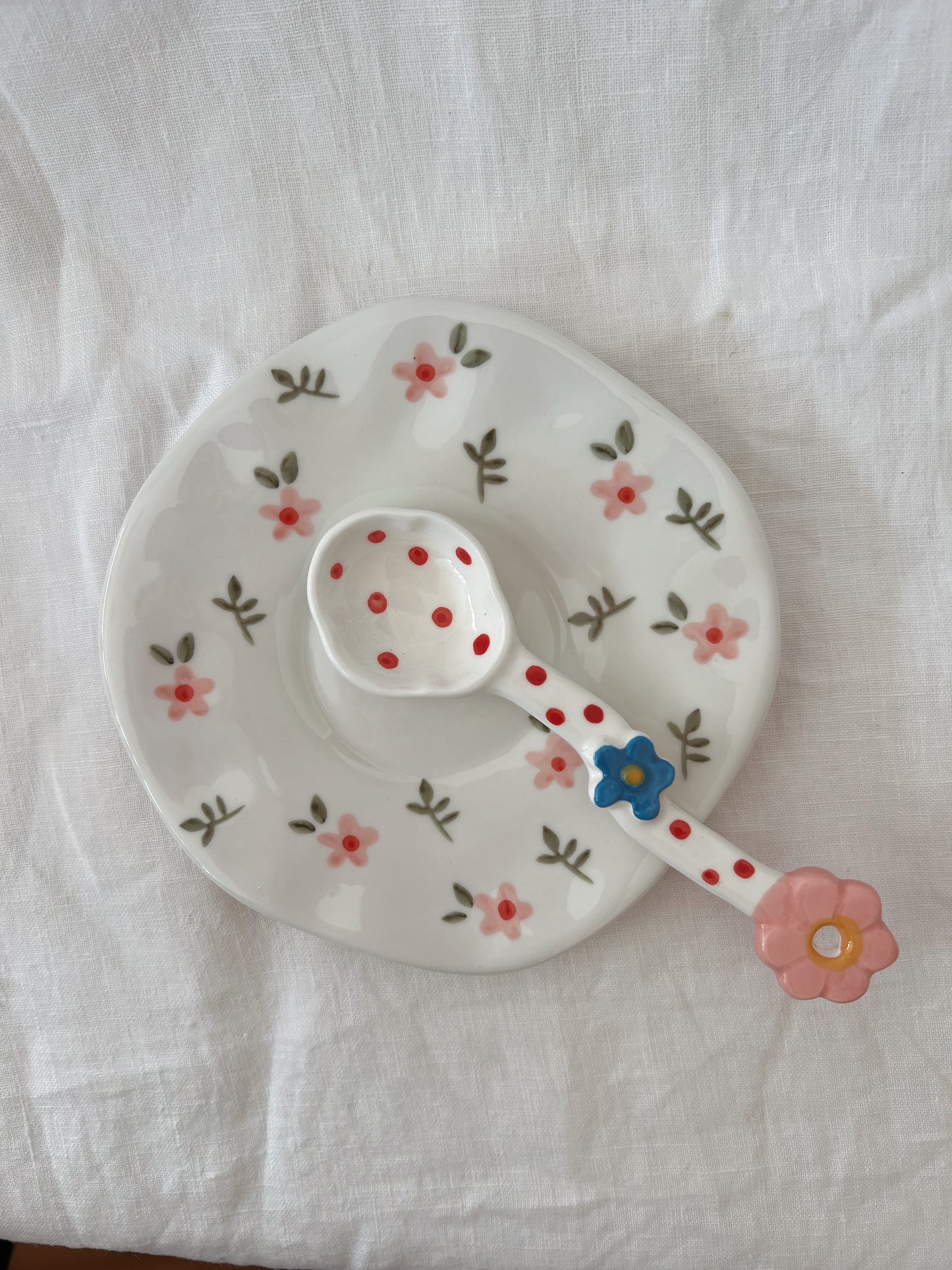 Love Blooms Ceramic Spoon