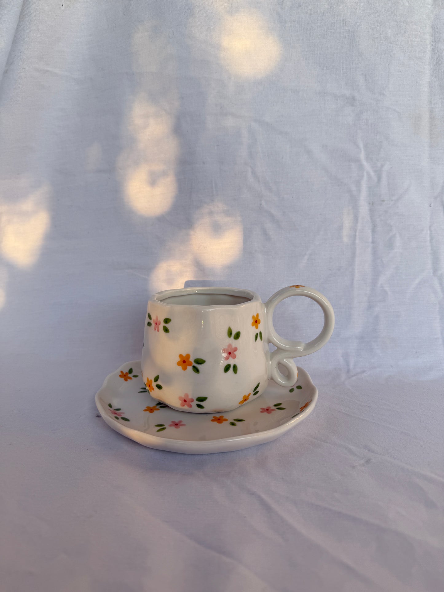 Ruthie Bloom Ceramic Cup and Saucer