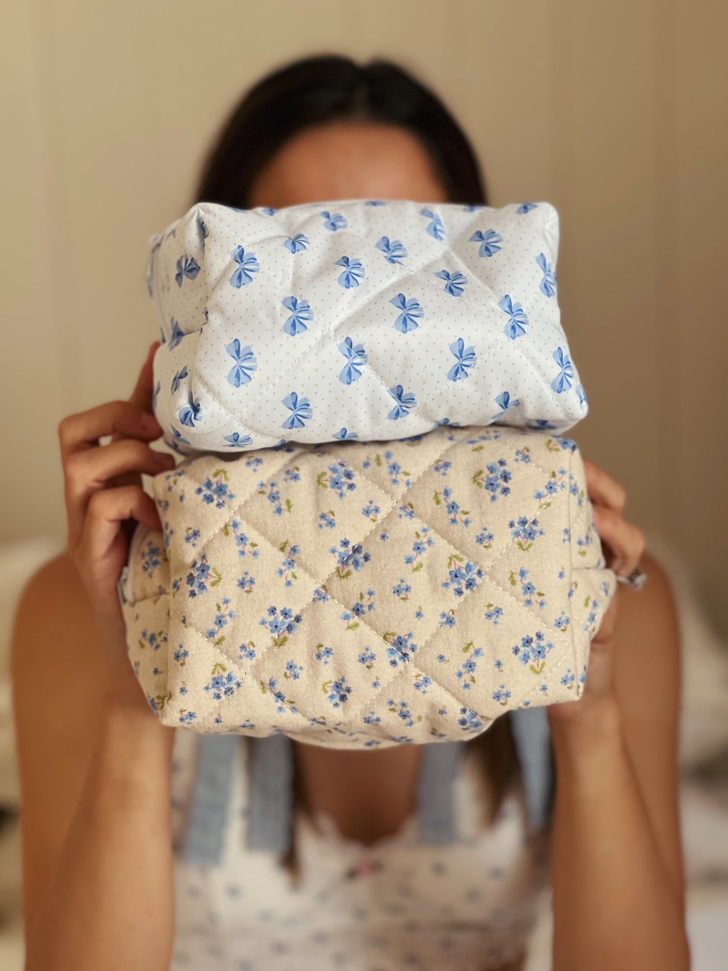 Bluebell Quilted Beauty Bag