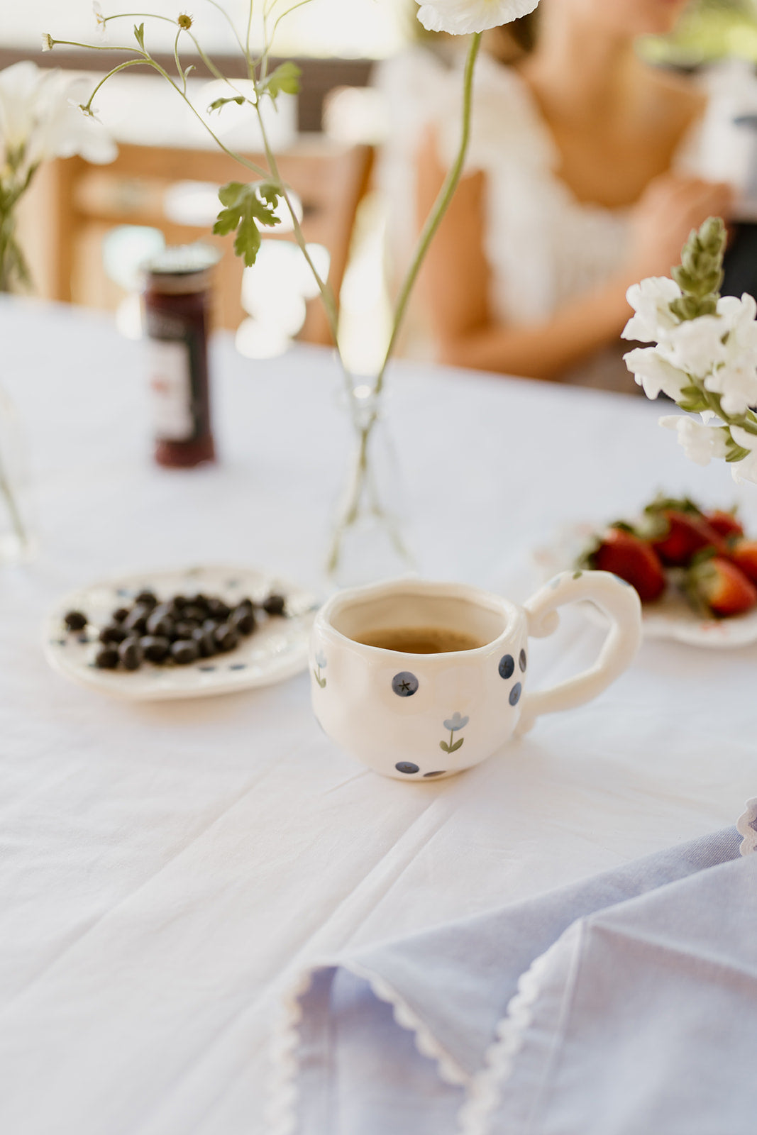 Zoe Fleur Ceramic Cup and Saucer