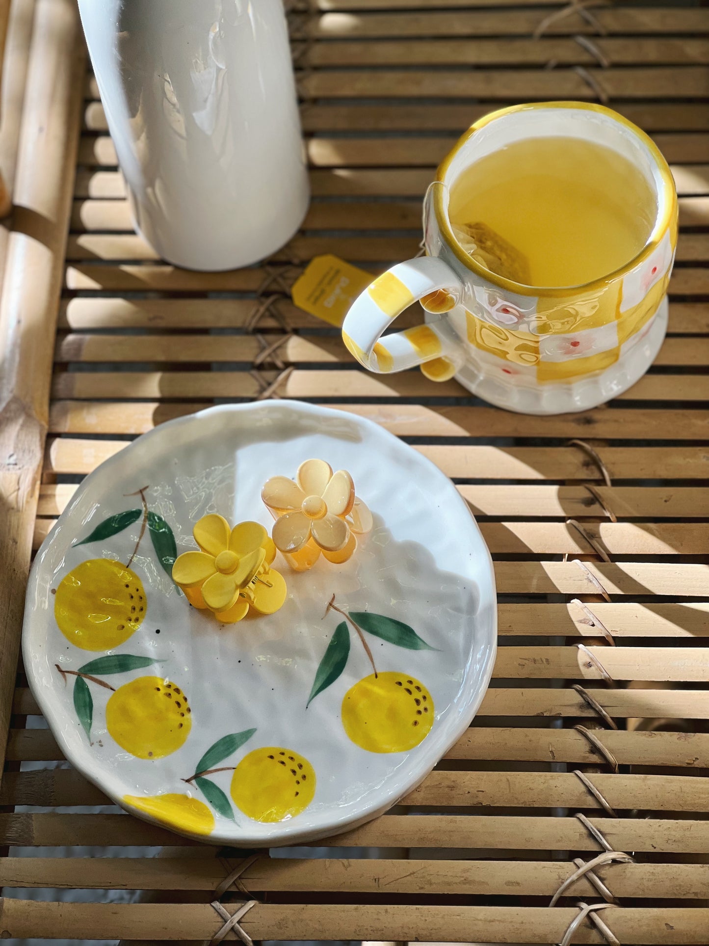 Flower Field Daffodil Handmade Hand Painted Ceramic Mug