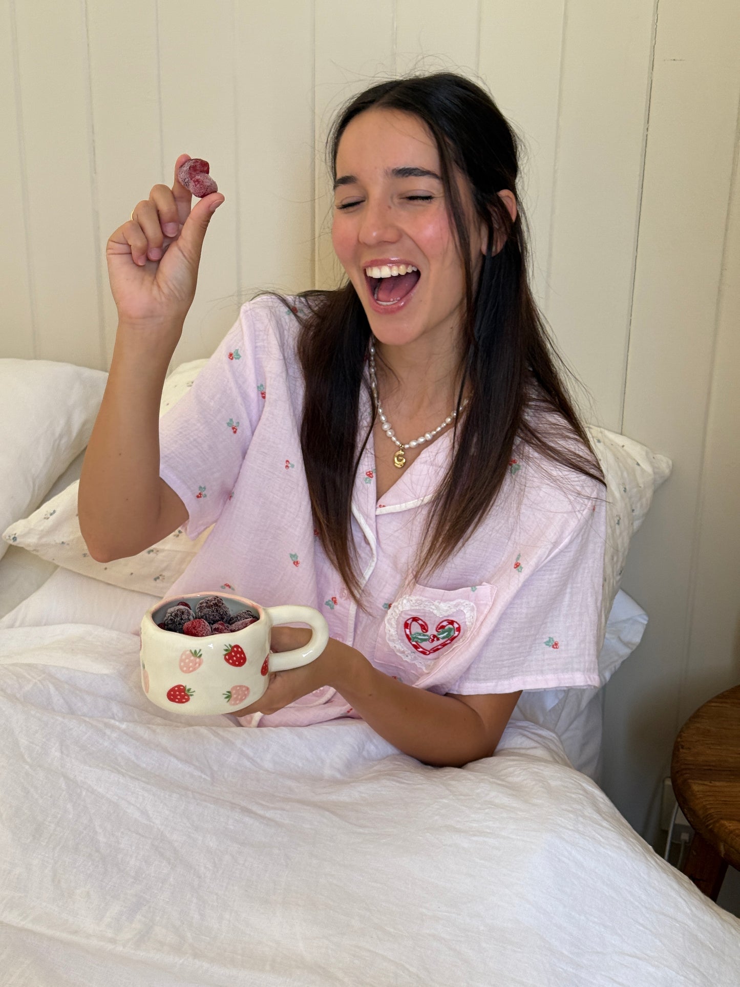 La Fraise Ceramic Cup and Saucer