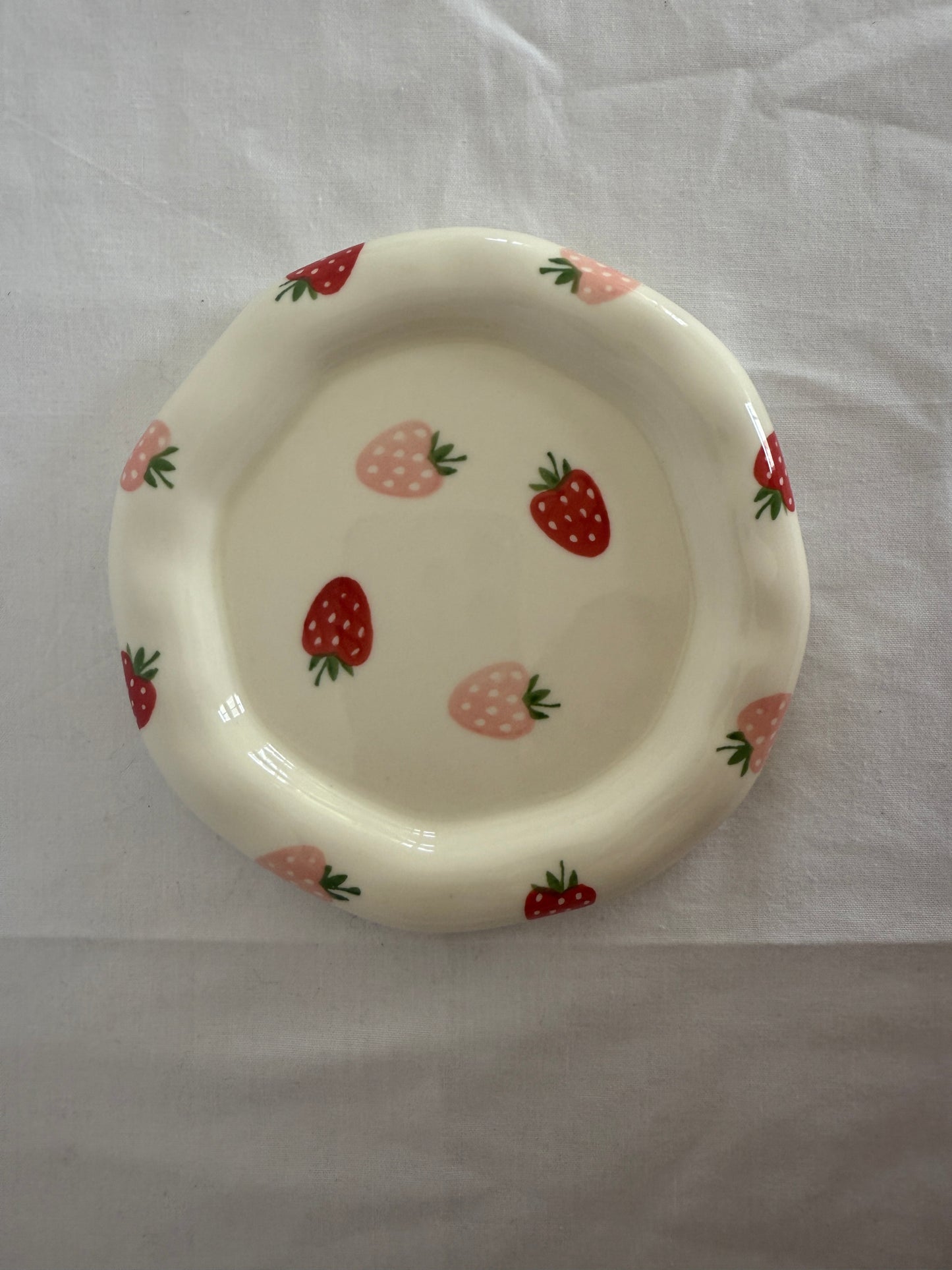 La Fraise Ceramic Cup and Saucer