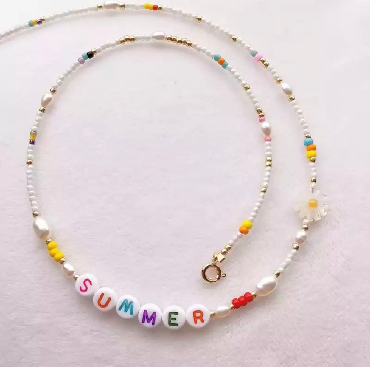 Summer Pearl and Bead Necklace