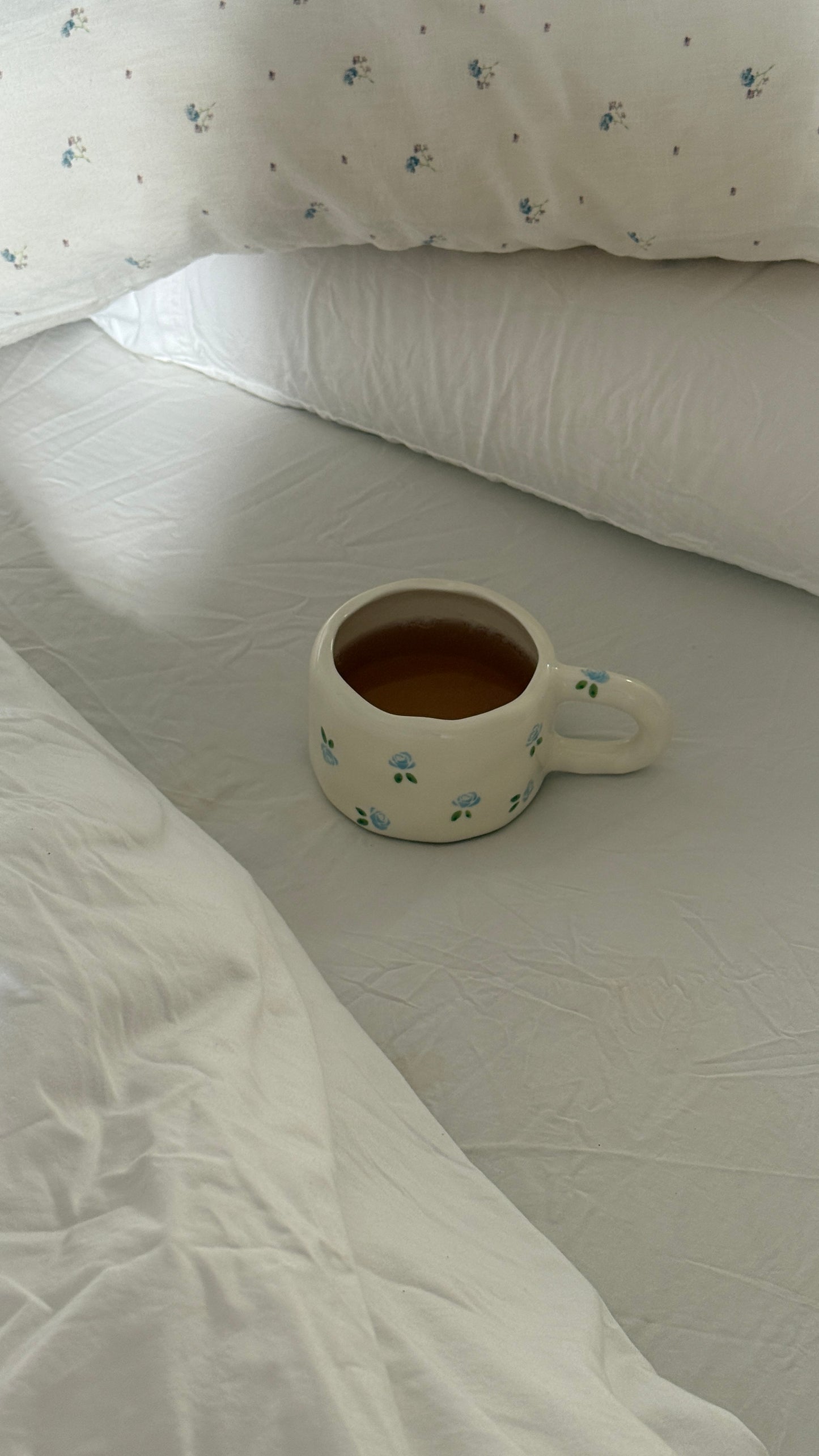 Seaside Rose Ceramic Cup and Saucer