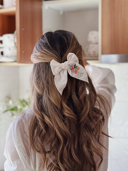 Flower Farm Bow Hair Clip