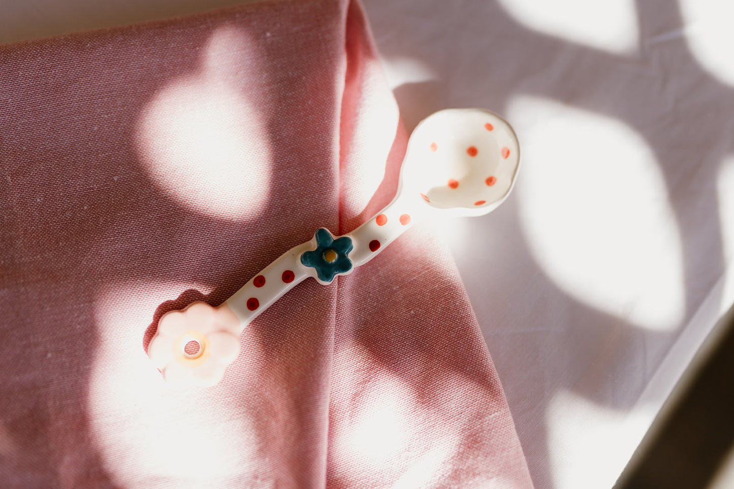 Love Blooms Ceramic Spoon