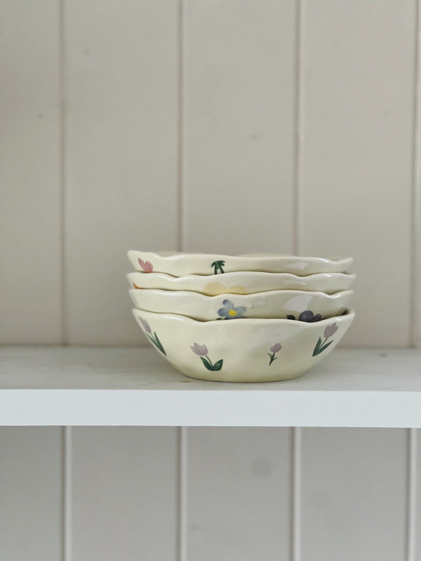 Lilac Tulip Ceramic Bowl