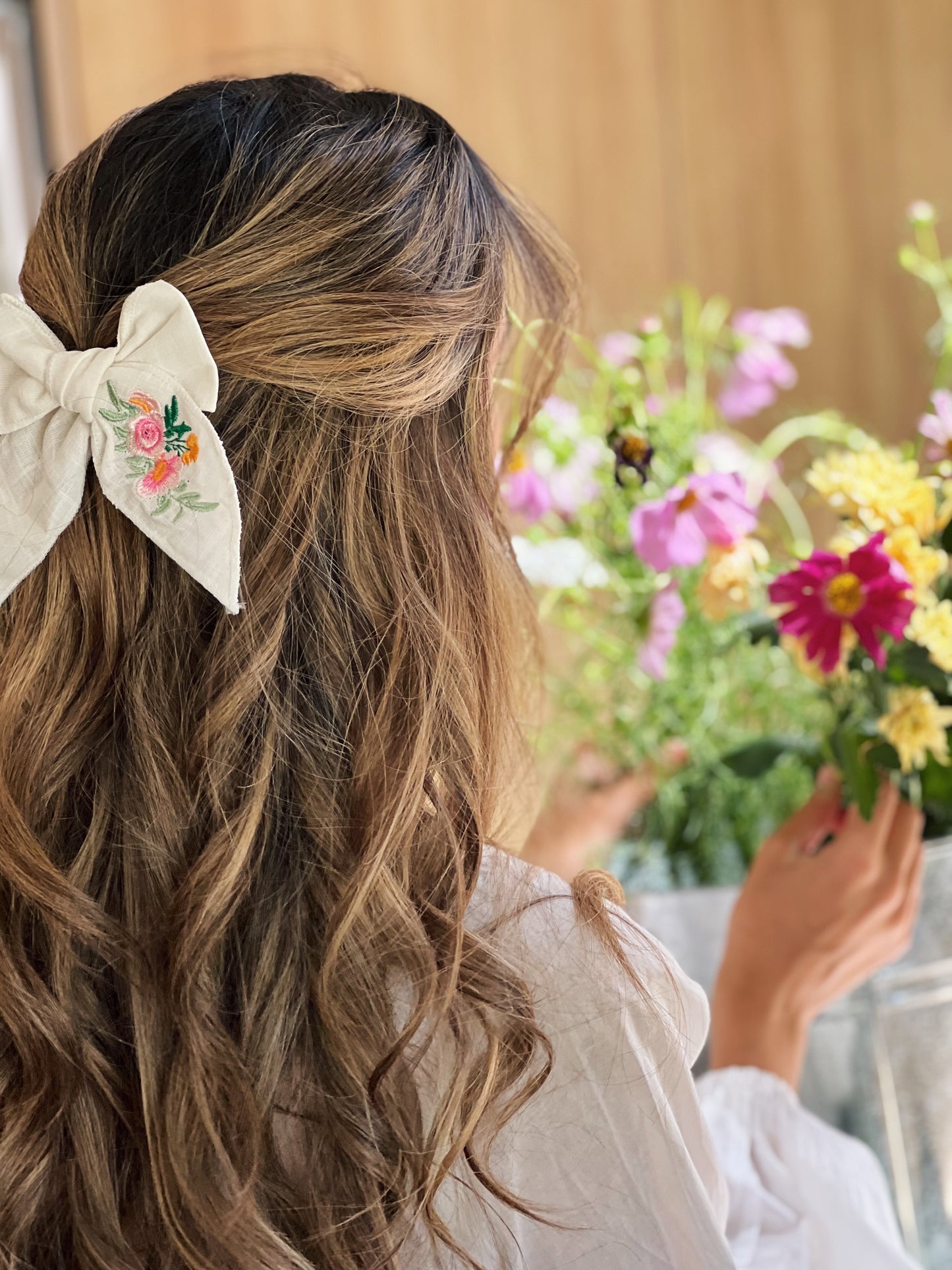 Flower Farm Bow Hair Clip