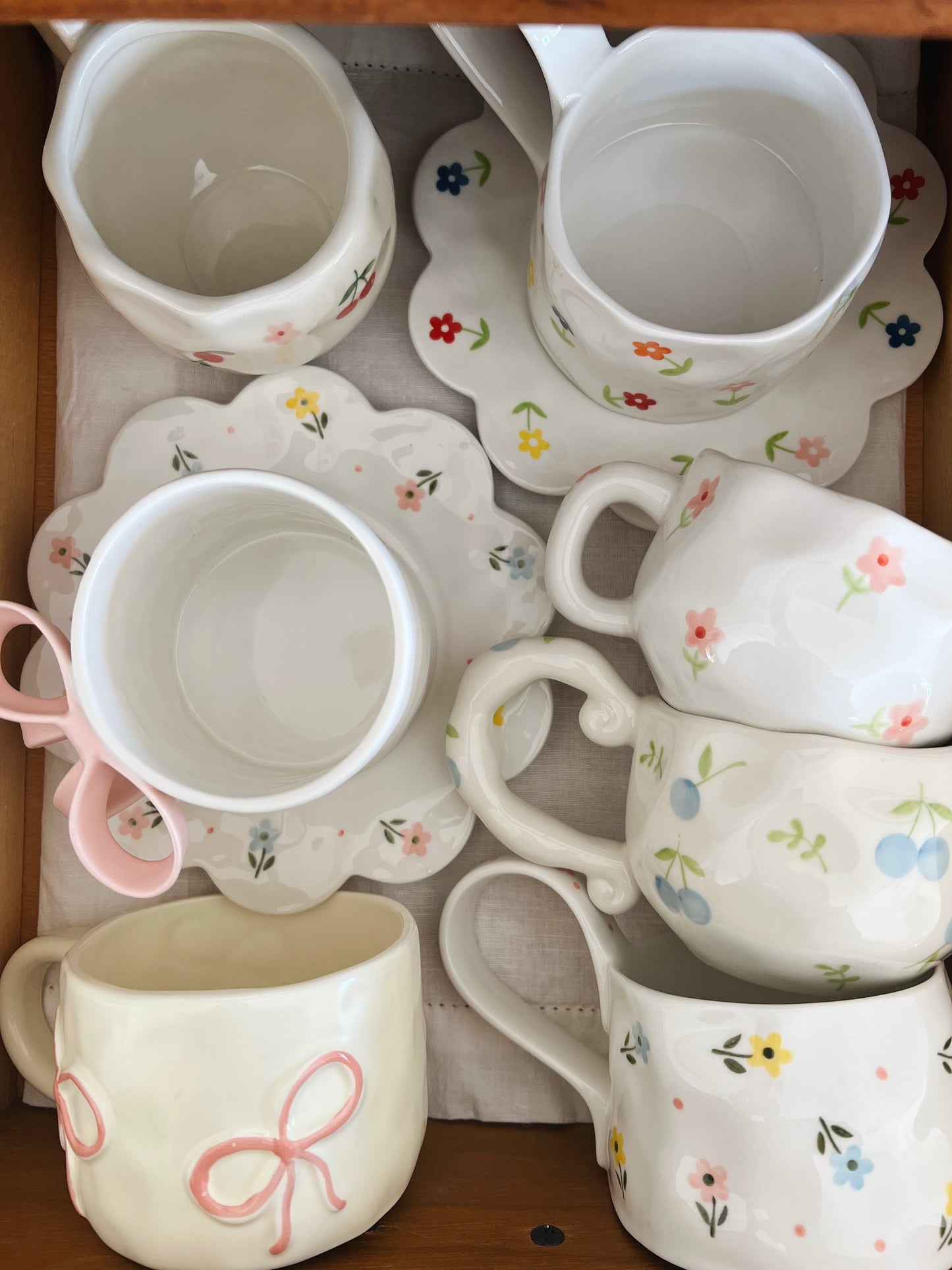 Blush Blossom Ceramic Cup and Saucer