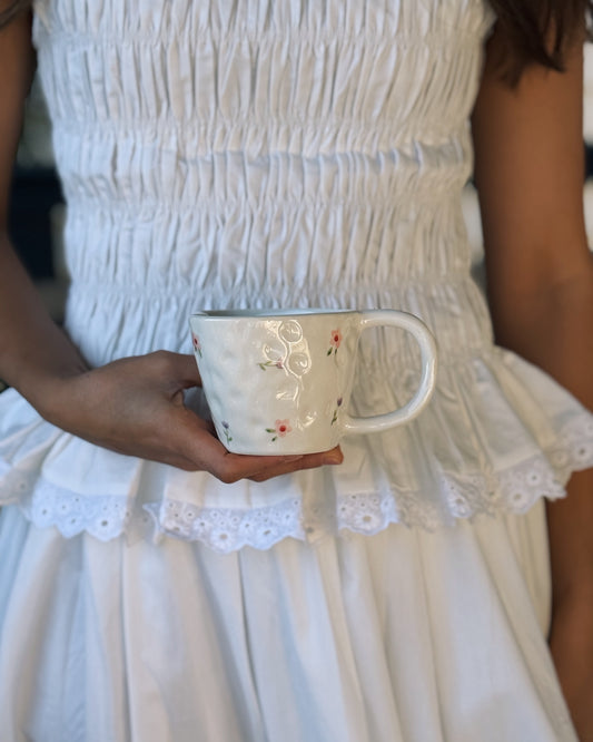Junie Bloom Ceramic Heart Mug