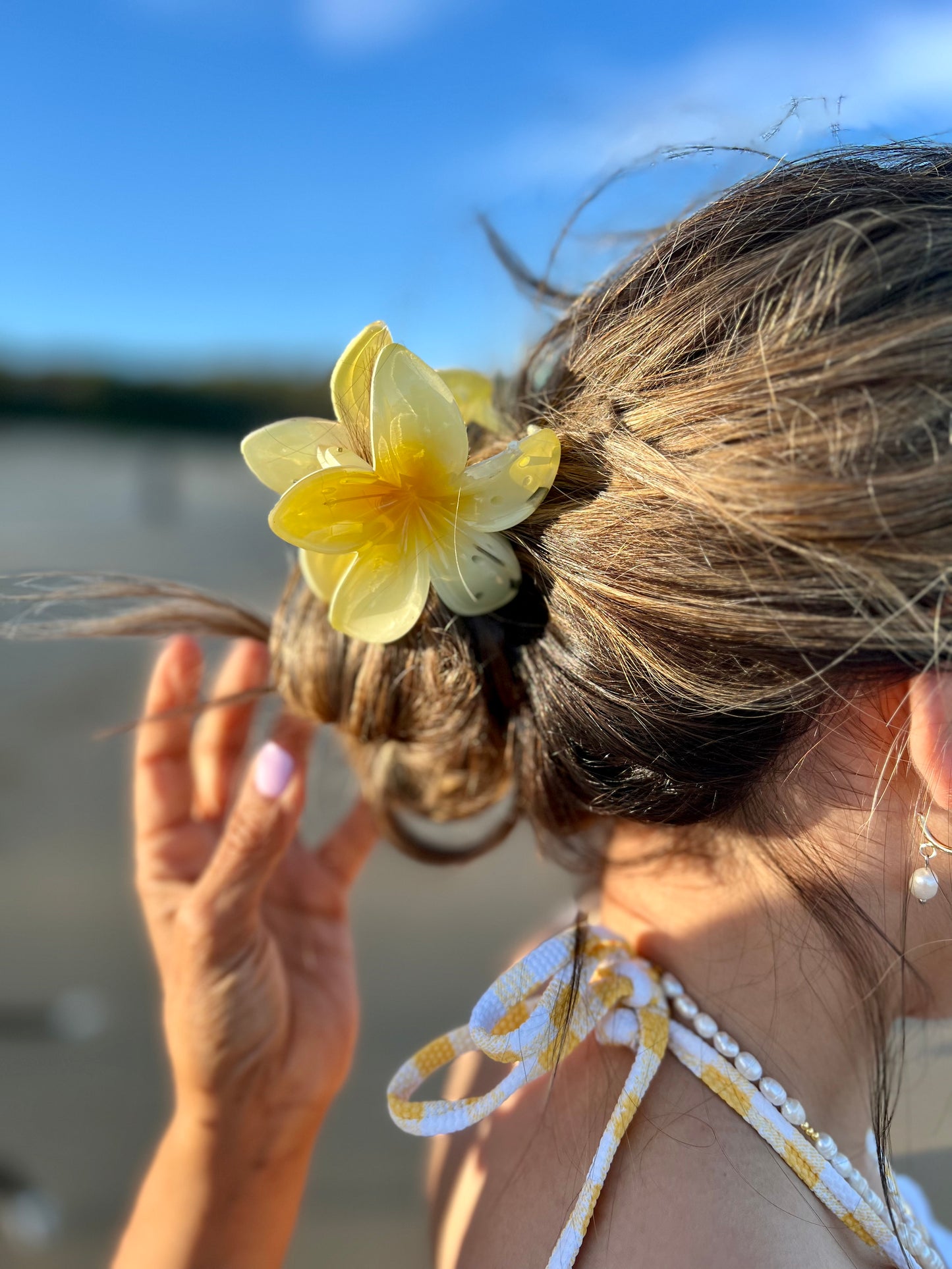 Frangipani Hair Claw