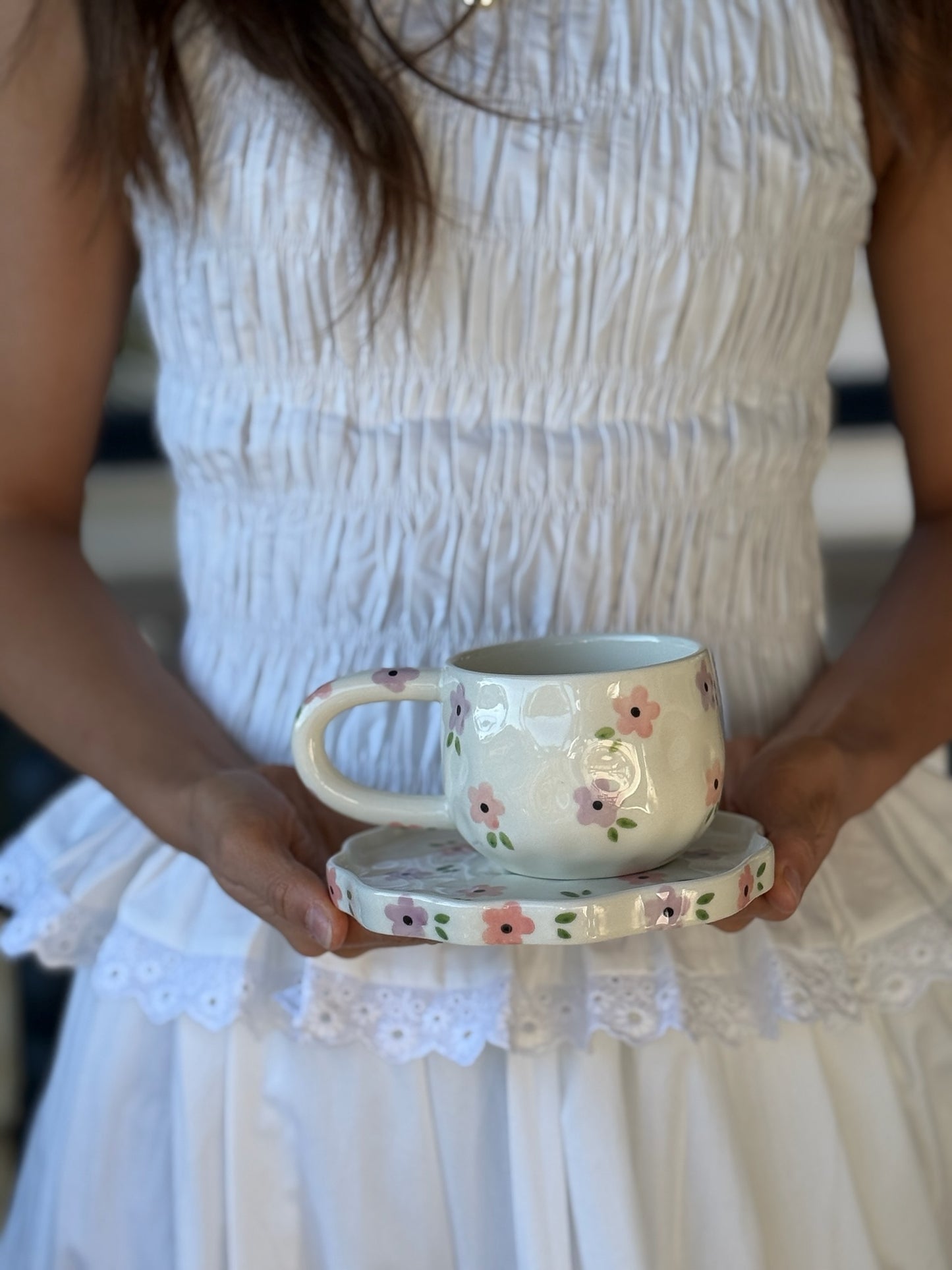 Noa May Ceramic Cup and Saucer