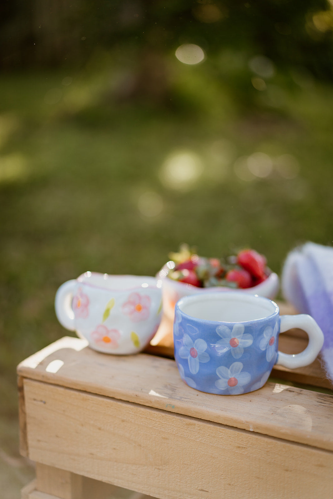 Daisy Blue Mug and Plate