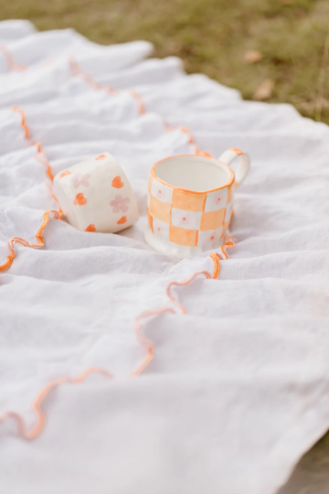 Sweet Pea Handmade Hand Painted Ceramic Mug