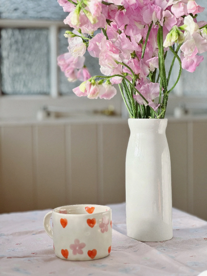 Sweet Pea Handmade Hand Painted Ceramic Mug