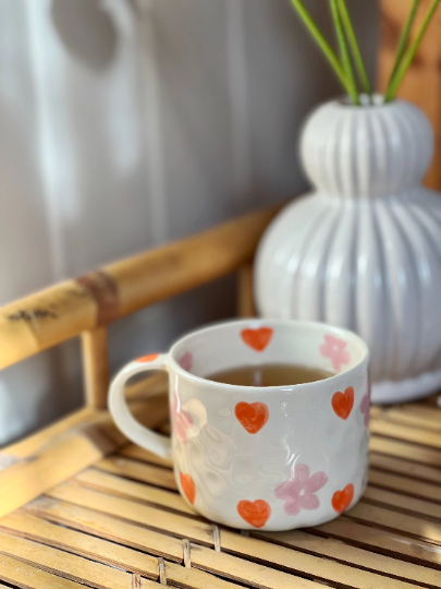 Sweet Pea Handmade Hand Painted Ceramic Mug