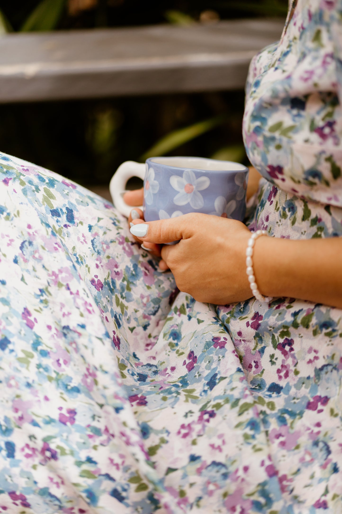 Daisy Blue Mug and Plate