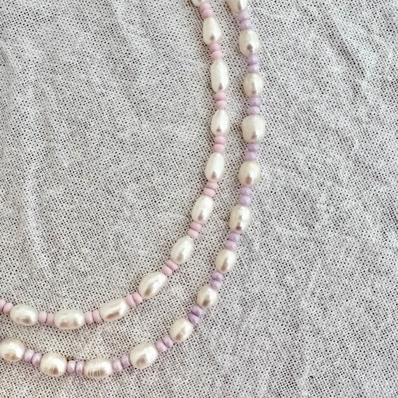 Pastel Pearl and Bead necklace