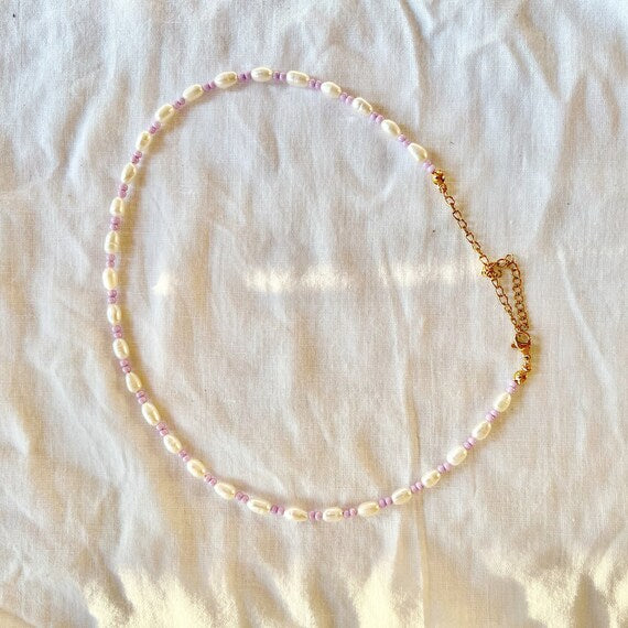 Pastel Pearl and Bead necklace