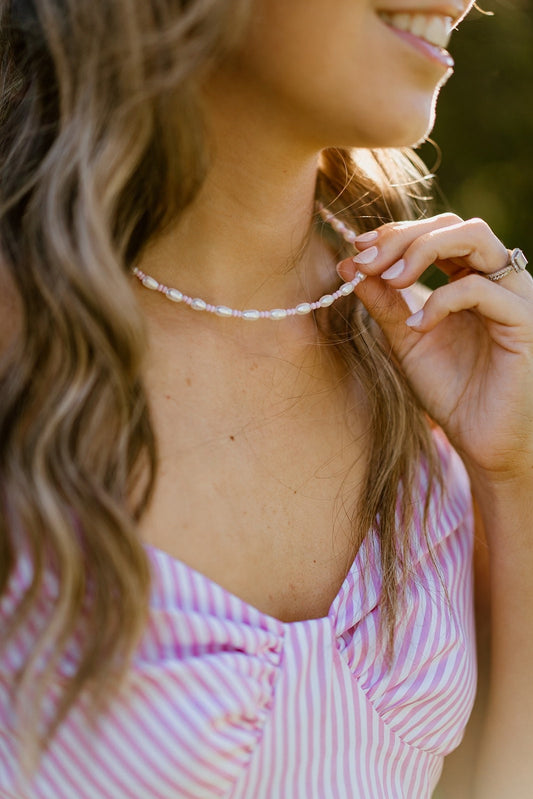 Pastel Pearl and Bead necklace