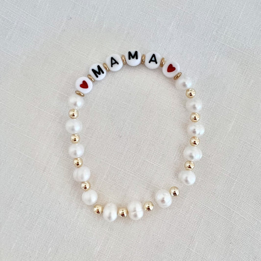 Mama Freshwater Pearl Bracelet
